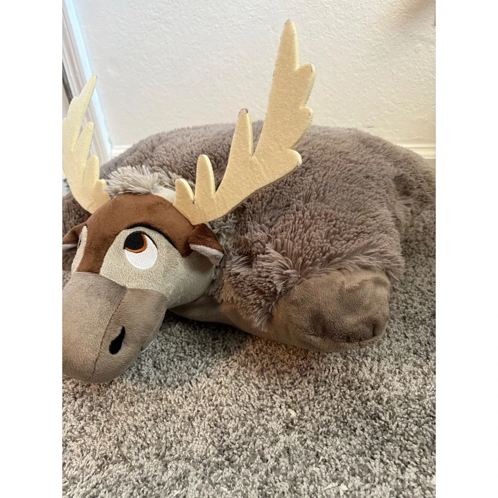 Disney‎ Frozen Sven Reindeer Pillow Pets Plush Brown Stuffed Animal Toy Large